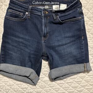 Calvin Klein Jeans Women's Dark Wash Denim Shorts - Size: 28